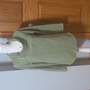 Soft Surroundings tunic, Sz S, olive green